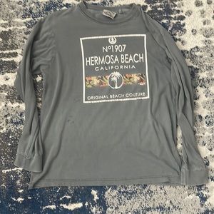 Distressed Hermosa Beach Long Sleeve Tee